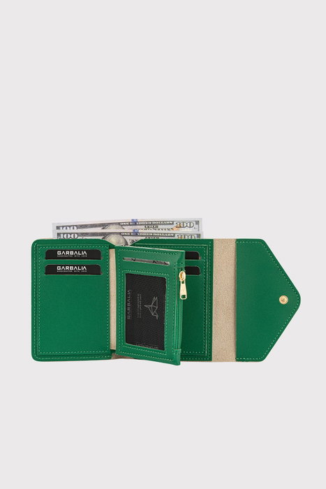 Zoozie Bags Cartera de Mujer Verde Piel PU 12x3x10 cm Elegante Sofisticada